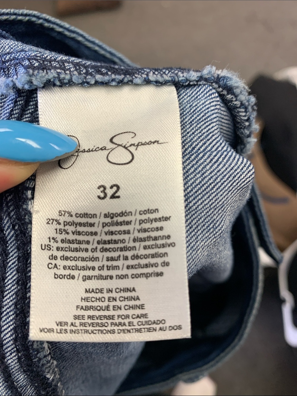 Jessica Simpson Medium Blue Lace-Up Ankle Skinny Jeans - Picture 5 of 5